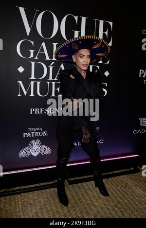 Mexico, Mexique. 27th octobre 2022. Kunno assiste au tapis noir du Gala du jour des morts par Vogue au Musée national Numismatique, à 27 octobre 2022, Mexico, Mexique. (Credit image: © Carlos Tischler/eyepix via ZUMA Press Wire) Banque D'Images