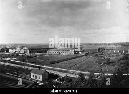 Vue de l'atelier central. L'atelier central a été construit au début du XXe siècle. Banque D'Images