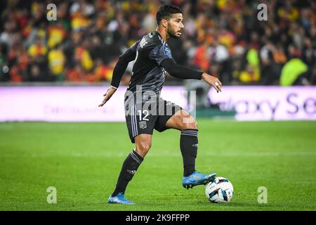 Henrique de Lyon lors du championnat de France Ligue 1, match de football entre RC Lens et Olympique Lyonnais (Lyon) sur 2 octobre 2022 au stade Bolaert-Delelis à Lens, France - photo Matthieu Mirville / DPPI Banque D'Images