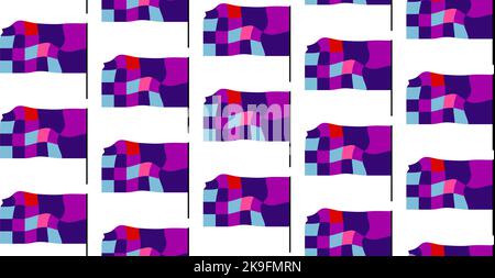 Texture vectorielle sans couture des drapeaux en damier sur fond blanc Illustration de Vecteur