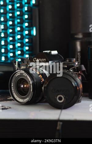 Une photo produit du Canon A-1. Banque D'Images