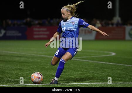 ELLIE CHRISTON de Durham Women lors du match de la coupe de la ligue des femmes de la FA entre Durham Women FC et Manchester United au château de Maiden, à Durham City, le mercredi 26th octobre 2022. (Credit: Mark Fletcher | MI News) Credit: MI News & Sport /Alay Live News Banque D'Images