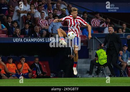 Madrid, España, 09 septembre 2022 Marcos Llorente (14 Atletico de Madrid) en action pendant l'UCL entre (Marcos Baute/SPP) crédit: SPP Sport presse photo. /Alamy Live News Banque D'Images