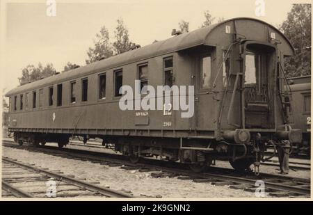 State Railways, SJ ACO4 2960, qui a été endommagé après l'attentat à Narvik Banque D'Images