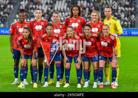 Turin, Italie. 27th octobre 2022. Le départ 11 de l'Olympique Lyon pour le match de l'UEFA Women's Champions League entre Juventus et Lyon au stade Allianz de Turin. (Crédit photo : Gonzales photo/Alamy Live News Banque D'Images