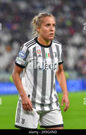 Turin, Italie. 27th octobre 2022. Valentina Cernoia de Juventus vu lors du match de l'UEFA Women's Champions League entre Juventus et Lyon au stade Allianz de Turin. (Crédit photo : Gonzales photo/Alamy Live News Banque D'Images