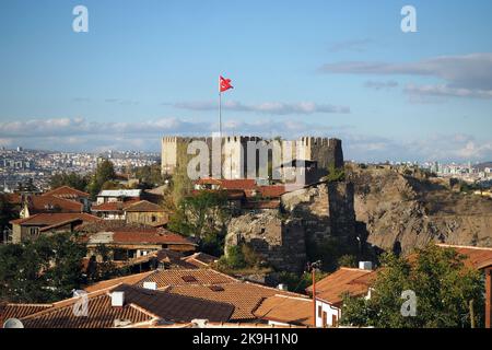 Château d'Ankara, symbole d'Ankara. Capitale de la Turquie. Altındağ, Ankara, Türkiye - octobre 2022 Banque D'Images