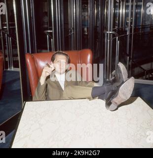 Photo du dossier datée du 08/08/68 de Jerry Lee Lewis photographiée lors d'une réception de presse à l'hôtel Mayfair, Londres. M. Lee Lewis est décédé à l'âge de 87 ans, a déclaré son attaché de presse. Date de publication : vendredi 28 octobre 2022. Banque D'Images