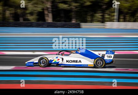 18 WOODHYUN SHIN Michael (kor), F4, action pendant les Jeux de la FIA Motorsport, sur le circuit Paul Ricard de 27 octobre à 30, 2022 au Castellet, France - photo Marc de Mattia / DPPI Banque D'Images