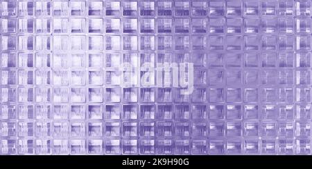 Mur en verre carré sans couture texture abstraite de fond en couleur Lavande numérique de l'année pour 2023. Violet moderne et tendance Banque D'Images