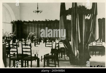 Gare de Haparanda, 6 octobre 1919, salle à manger de classe 1 Banque D'Images