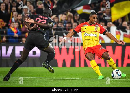 Objectif, France. 28th octobre 2022. Wesley A DÉCLARÉ de Lens lors du championnat français Ligue 1 de football match entre RC Lens et Toulouse FC sur 28 octobre 2022 au stade Bolaert-Delelis à Lens, France - photo: Matthieu Mirville/DPPI/LiveMedia crédit: Agence photo indépendante/Alamy Live News Banque D'Images