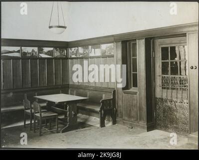 Maison de la gare de Haparanda. salle d'attente de 1ère et 2ème classe. Banque D'Images