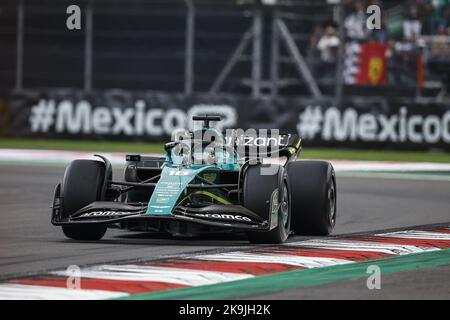 Mexico, Mexique. 28th octobre 2022. 18 STROLL lance (CAN), Aston Martin F1 Team AMR22, action pendant la Formule 1 Grand Premio de la Ciudad de Mexico 2022, Grand Prix mexicain 2022, 20th tour du Championnat du monde de Formule 1 2022 de la FIA de 28 octobre à 30, 2022 sur l'Autodromo Hermanos Rodriguez, à Mexico, Mexique - photo: Xavi Bonilla / DPPI/DPPI/LiveMedia crédit: Agence de photo indépendante/Alay Live News Banque D'Images