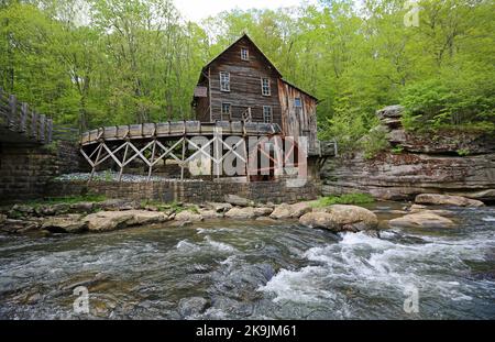 Grist Mill sur Glade Creek - Babcock State Park, Virginie-Occidentale Banque D'Images