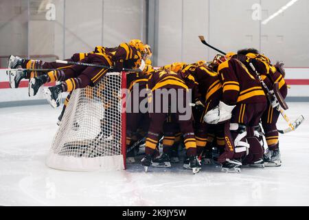 Columbus, Ohio, États-Unis. 28th octobre 2022. Minnesota Golden Gophers avant de jouer contre les Ohio State Buckees dans leur jeu à Columbus, Ohio. Brent Clark/CSM/Alamy Live News Banque D'Images