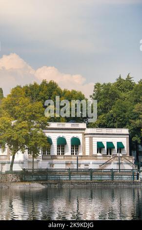 Une maison de lac dans la forêt de chapultepec au Mexique Banque D'Images