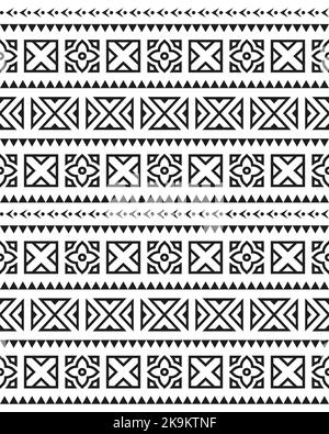 Motif géométrique ethnique aztèque tribal sans couture Illustration de Vecteur