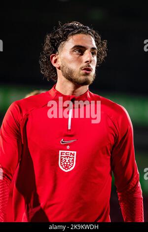 Farum, Danemark. 28th octobre 2022. Rocco Ascone du FC Nordsjaelland s'échauffe avant le match Superliga de 3F entre le FC Nordsjaelland et l'AC Horsens à droite de Dream Park à Farum. (Crédit photo : Gonzales photo/Alamy Live News Banque D'Images