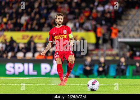 Farum, Danemark. 28th octobre 2022. Kian Hansen (4) du FC Nordsjaelland vu pendant le match Superliga de 3F entre le FC Nordsjaelland et l'AC Horsens à droite de Dream Park à Farum. (Crédit photo : Gonzales photo/Alamy Live News Banque D'Images