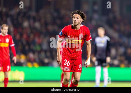 Farum, Danemark. 28th octobre 2022. Rocco Ascone (36) du FC Nordsjaelland vu pendant le match Superliga de 3F entre le FC Nordsjaelland et l'AC Horsens à droite de Dream Park à Farum. (Crédit photo : Gonzales photo/Alamy Live News Banque D'Images