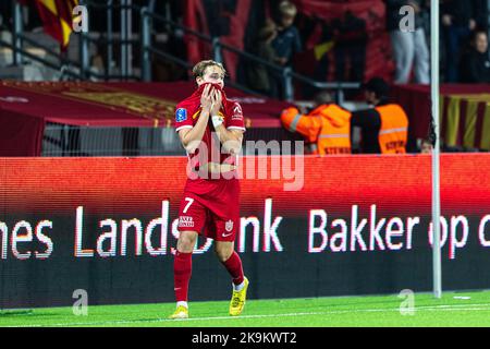 Farum, Danemark. 28th octobre 2022. Andreas Schjeldup (7) du FC Nordsjaelland vu lors du match Superliga de 3F entre le FC Nordsjaelland et l'AC Horsens à droite de Dream Park à Farum. (Crédit photo : Gonzales photo/Alamy Live News Banque D'Images