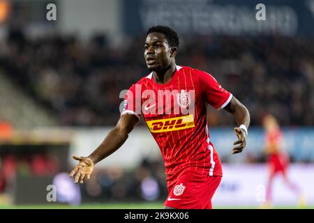 Farum, Danemark. 28th octobre 2022. Ernest Nuamah (37) du FC Nordsjaelland vu lors du match Superliga de 3F entre le FC Nordsjaelland et l'AC Horsens à droite de Dream Park à Farum. (Crédit photo : Gonzales photo/Alamy Live News Banque D'Images
