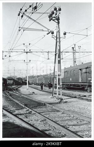 Ligne de contact à Bangården. Banque D'Images