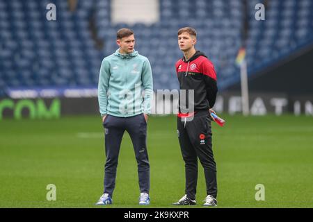 West Bromwich, Royaume-Uni. 29th octobre 2022. Taylor Gardner-Hickman #29 de West Bromwich Albion et James McAtee #28 de Sheffield United en tête du match du championnat Sky Bet West Bromwich Albion vs Sheffield United à Hawthorns, West Bromwich, Royaume-Uni, 29th octobre 2022 (photo de Gareth Evans/News Images) à West Bromwich, Royaume-Uni le 10/29/2022. (Photo de Gareth Evans/News Images/Sipa USA) Credit: SIPA USA/Alay Live News Banque D'Images