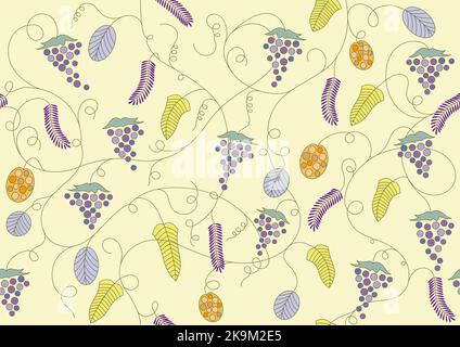 Illustration vectorielle d'arrière-plan Springtime sans couture avec motif de dessin de ligne de tulipe simple. Répétable horizontalement et verticalement. Illustration de Vecteur