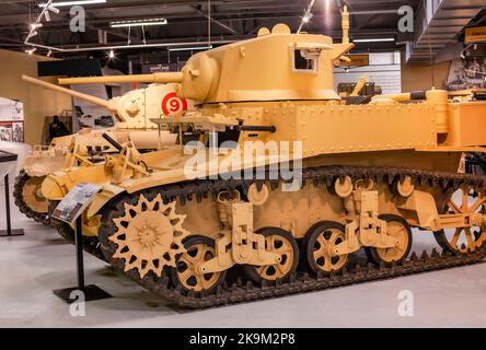 Américain M3 Stuart Tank Banque D'Images