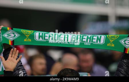 Brême, Allemagne. 28th oct. 2022. Firo: 28.10.2022, football, football, ligue 1st, Première ligue fédérale 1st, saison 2022/2023, SV Werder Bremen - Hertha BSC Berlin 1:0 écharpe, fans, déposants, gagnants de la coupe d'Europe 1992, Werder crédit: dpa/Alay Live News Banque D'Images