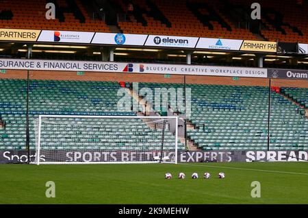 Norwich, Royaume-Uni. 29th octobre 2022. Une vue générale du terrain avant le match de championnat de pari de ciel entre Norwich City et Stoke City sur Carrow Road sur 29 octobre 2022 à Norwich, en Angleterre. (Photo par Mick Kearns/phcimages.com) crédit: Images de la SSP/Alamy Live News Banque D'Images