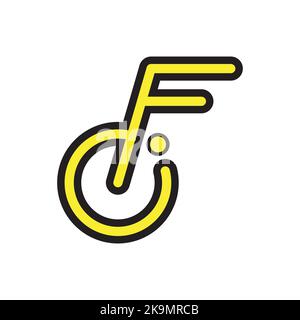 DE conception de logo, vecteur d'icône, logo FO, vecteur d'icône. Illustration de Vecteur