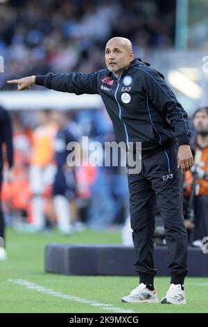 Naples, Italie. 29th octobre 2022. Luciano Spalletti entraîneur-chef de SSC Napoli pendant la série Un match de football entre SSC Napoli et US Sassuolo au stade Diego Armando Maradona à Naples (Italie), 29 octobre 2022. Photo Cesare Purini/Insidefoto crédit: Insidefoto di andrea staccioli/Alamy Live News Banque D'Images