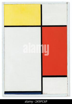 Composition : N° II, avec jaune, rouge et bleu. Piet Mondrian. 1927. Banque D'Images