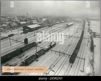 Ponts de ligne de contact à Bangården. Banque D'Images