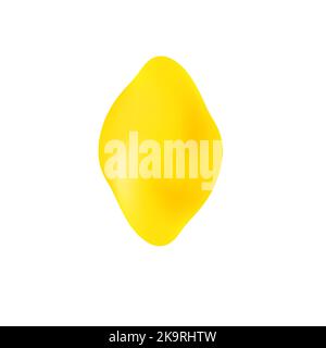 Citron jaune sur fond blanc. Illustration vectorielle. Illustration de Vecteur