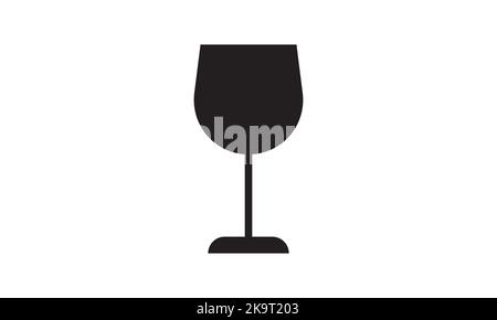L'icône wineglass. Gobelet symbole. Télévision Vector illustration Illustration de Vecteur