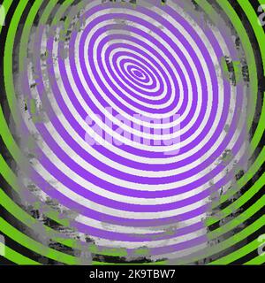 Forme abstraite torsadée noire et blanche. Illusion optique de surface déformée. Rayures colorées torsadées. Illustration de Vecteur