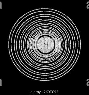 Arrière-plan vectoriel rayé abstrait dans un cercle. Cercles concentriques, effet d'ondulation. Illustration de Vecteur