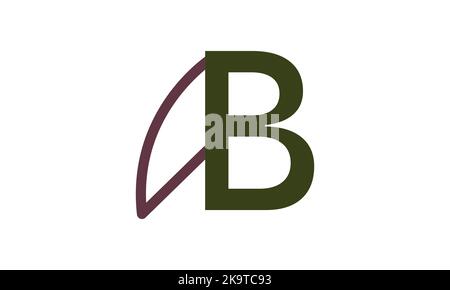 Vecteur de modèle de conception de logo de lettres modernes AB, A et B. Illustration de Vecteur