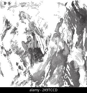 Arrière-plan en pointillés monochromatiques abstrait, élément de conception. Illustration de Vecteur