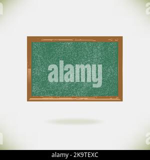 Fond vert vide du tableau noir de l'école avec cadre. Illustration de Vecteur
