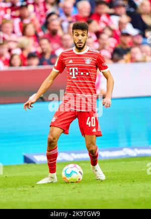 Allemagne. 29th octobre 2022. Noussair Mazraoui, FCB 40 dans le match FC BAYERN MÜNCHEN - 1. FSV MAINZ 05 6-2 1.Ligue allemande de football le 29 octobre 2022 à Munich, Allemagne. Saison 2022/2023, match jour 12, 1.Bundesliga, FCB, München, 12.Spieltag © Peter Schatz / Alamy Live News - LE RÈGLEMENT DFL INTERDIT TOUTE UTILISATION DE PHOTOGRAPHIES comme SÉQUENCES D'IMAGES et/ou QUASI-VIDÉO - Credit: Peter Schatz/Alamy Live News Banque D'Images