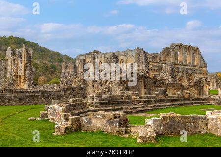 Abbaye de Riveaulx, Yorkshire du Nord, Angleterre, Royaume-Uni Banque D'Images
