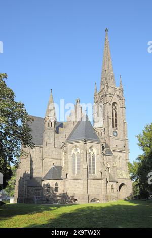 Dankeskirche néogothique à Bad Nauheim, Wetterau, Hesse, Allemagne Banque D'Images