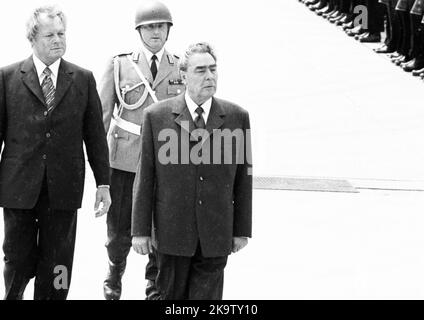 La visite du chef d'Etat et chef du parti soviétique Leonid Brejnev à Bonn du 18-22 au 28 mai 1973 a été un pas vers l'apaisement des tensions dans le Banque D'Images