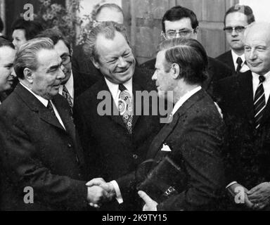 La visite du chef d'Etat et chef du parti soviétique Leonid Brejnev à Bonn du 18-22 au 28 mai 1973 a été un pas vers l'apaisement des tensions dans le Banque D'Images