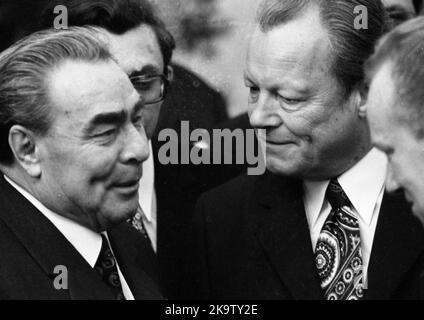 La visite du chef d'Etat et chef du parti soviétique Leonid Brejnev à Bonn du 18-22 au 28 mai 1973 a été un pas vers l'apaisement des tensions dans le Banque D'Images